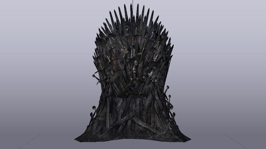 The Throne from the Game of Thrones - Iron Throne Low-poly 3D model_14
