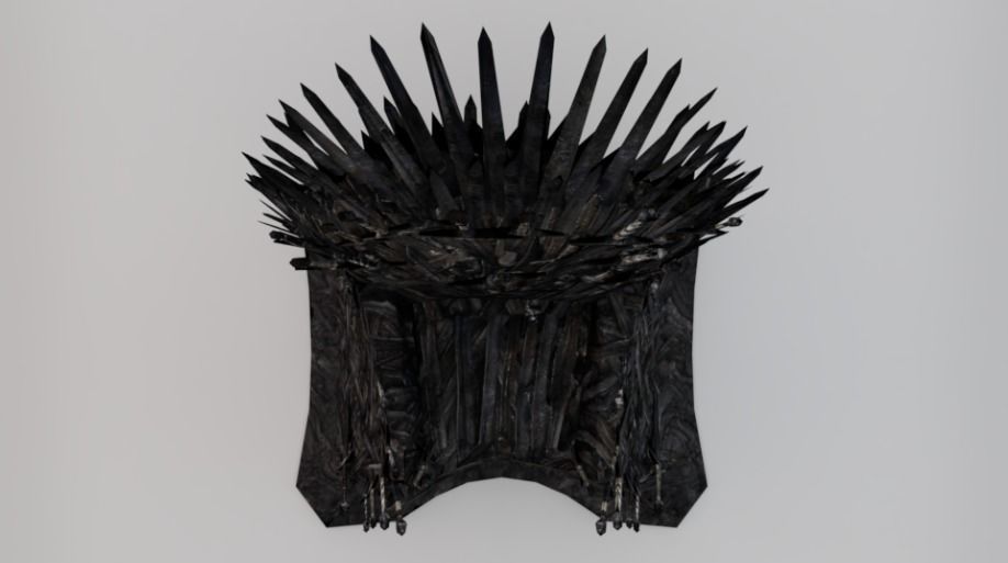 The Throne from the Game of Thrones - Iron Throne Low-poly 3D model_6