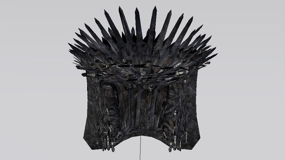 The Throne from the Game of Thrones - Iron Throne Low-poly 3D model_13