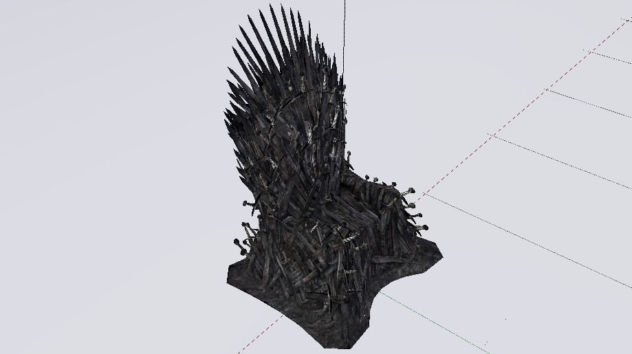 The Throne from the Game of Thrones - Iron Throne Low-poly 3D model_12