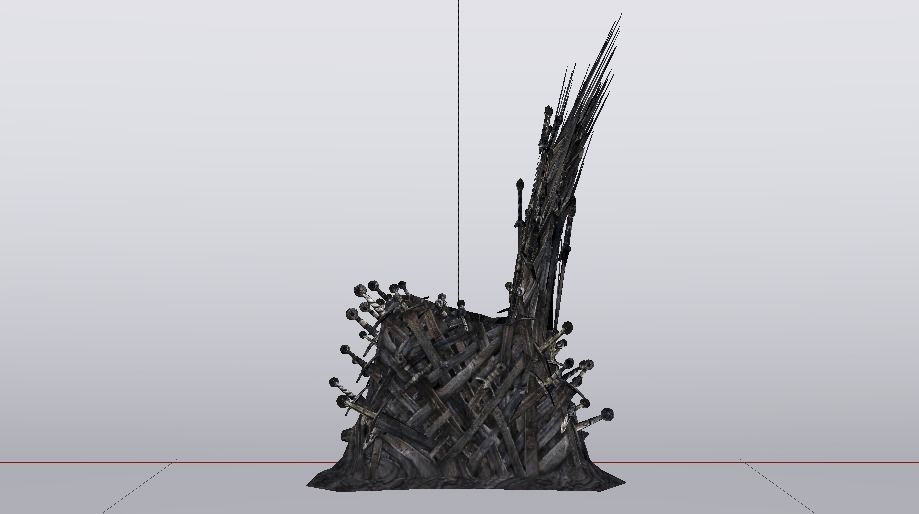 The Throne from the Game of Thrones - Iron Throne Low-poly 3D model_8