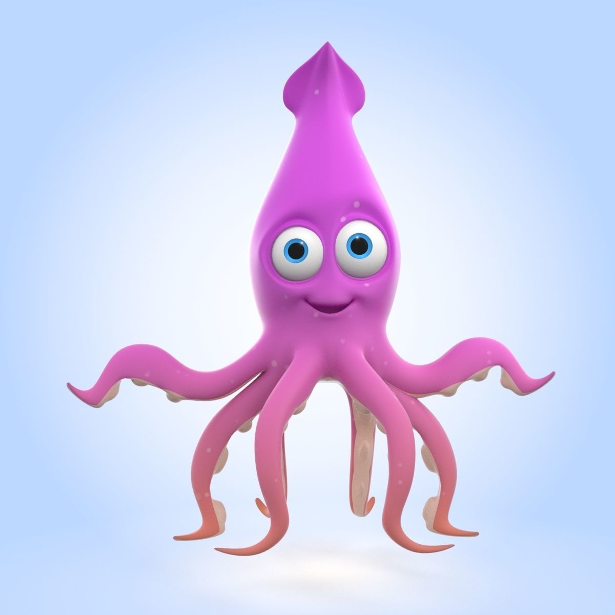 Purple Squid 3D model_4