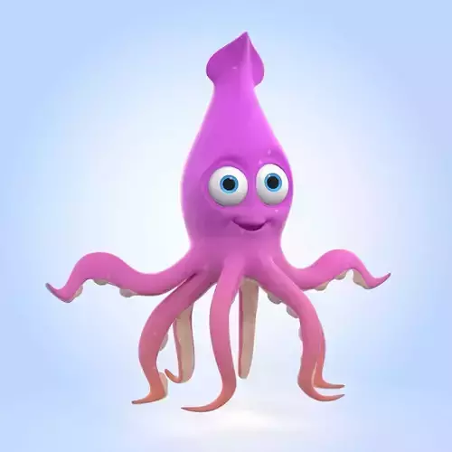 Purple Squid 3D model