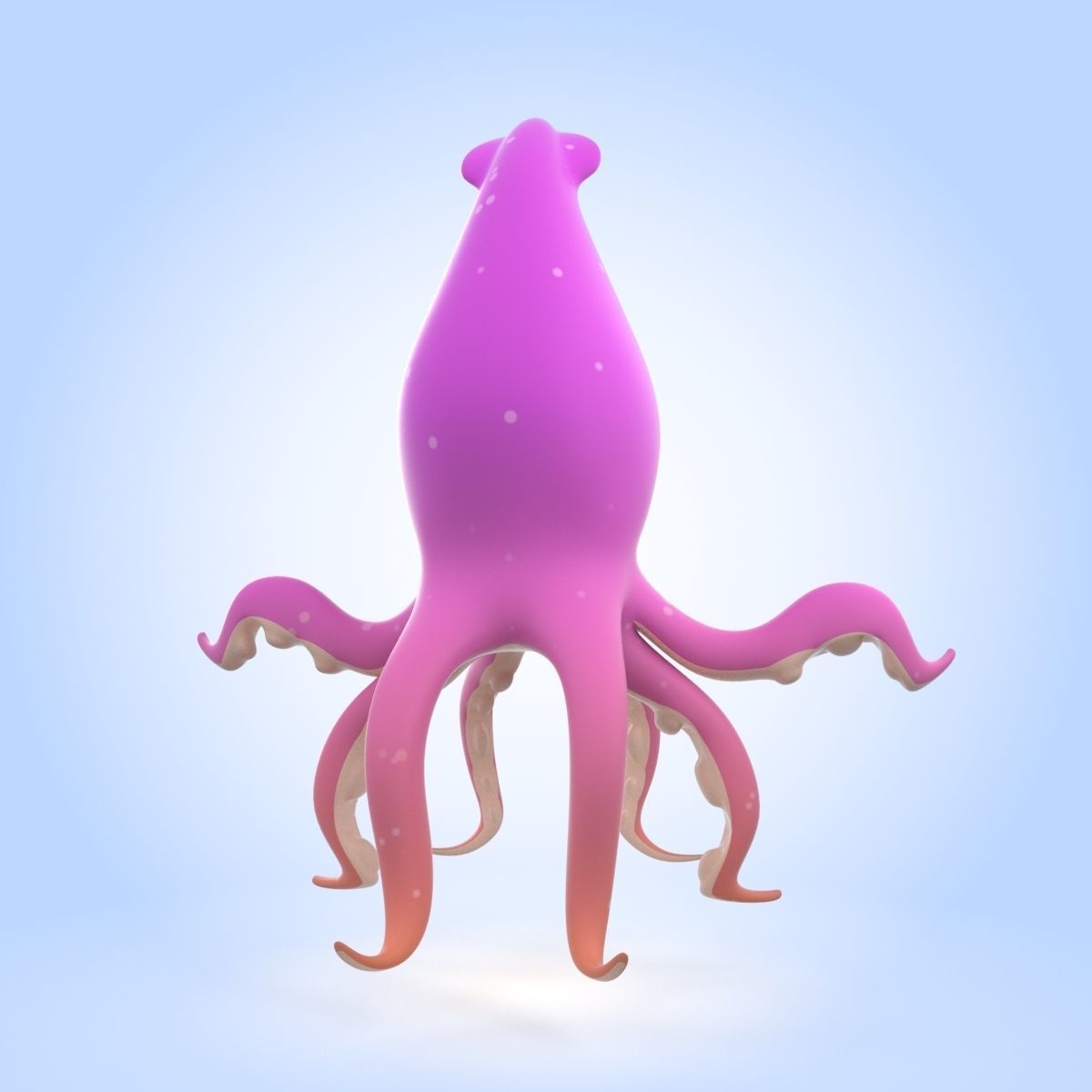 Purple Squid 3D model_2