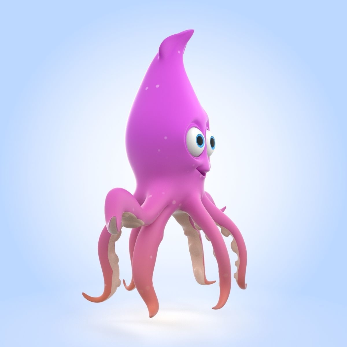 Purple Squid 3D model_1
