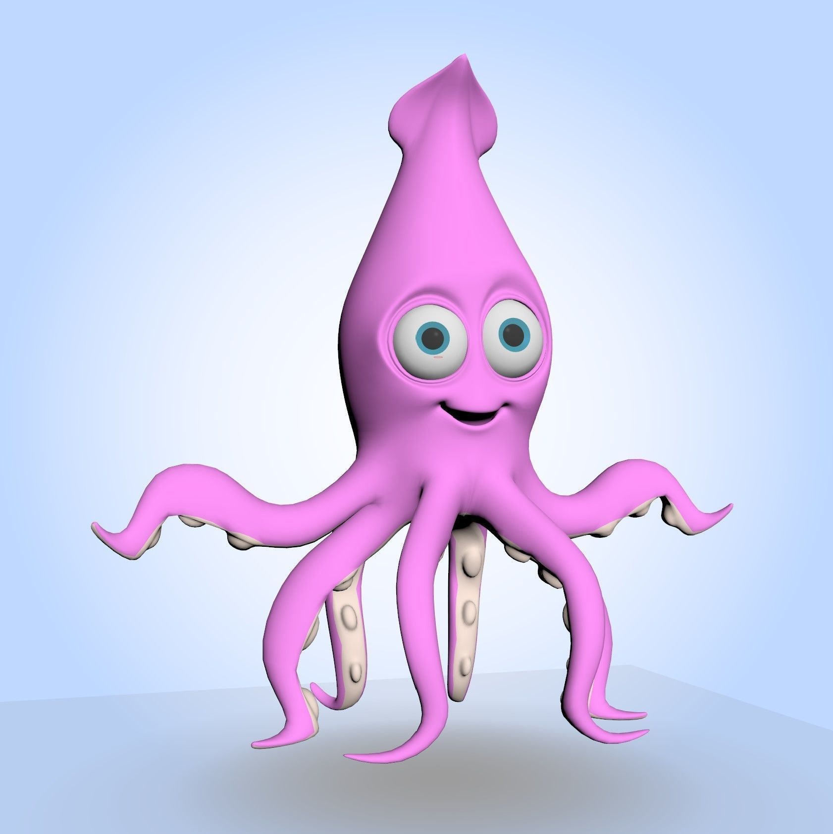 Purple Squid 3D model_5