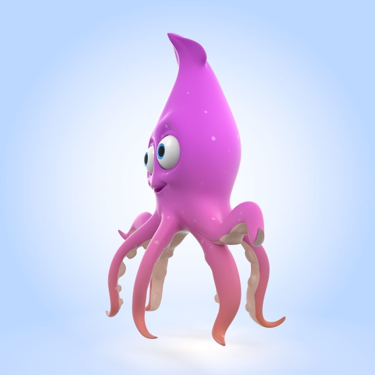 Purple Squid 3D model_3