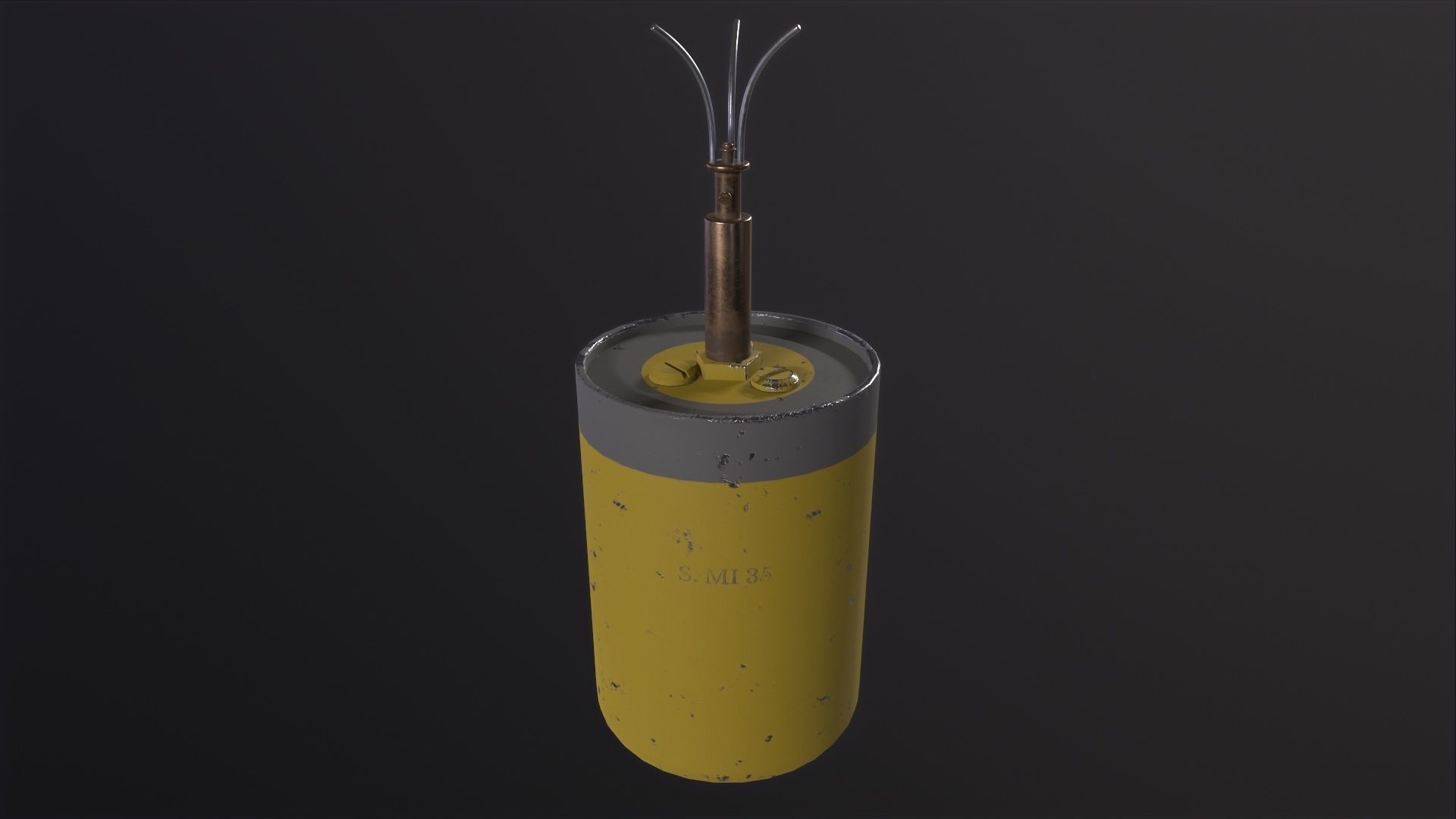Sprengen Mine 3D Model Low-poly 3D model_2