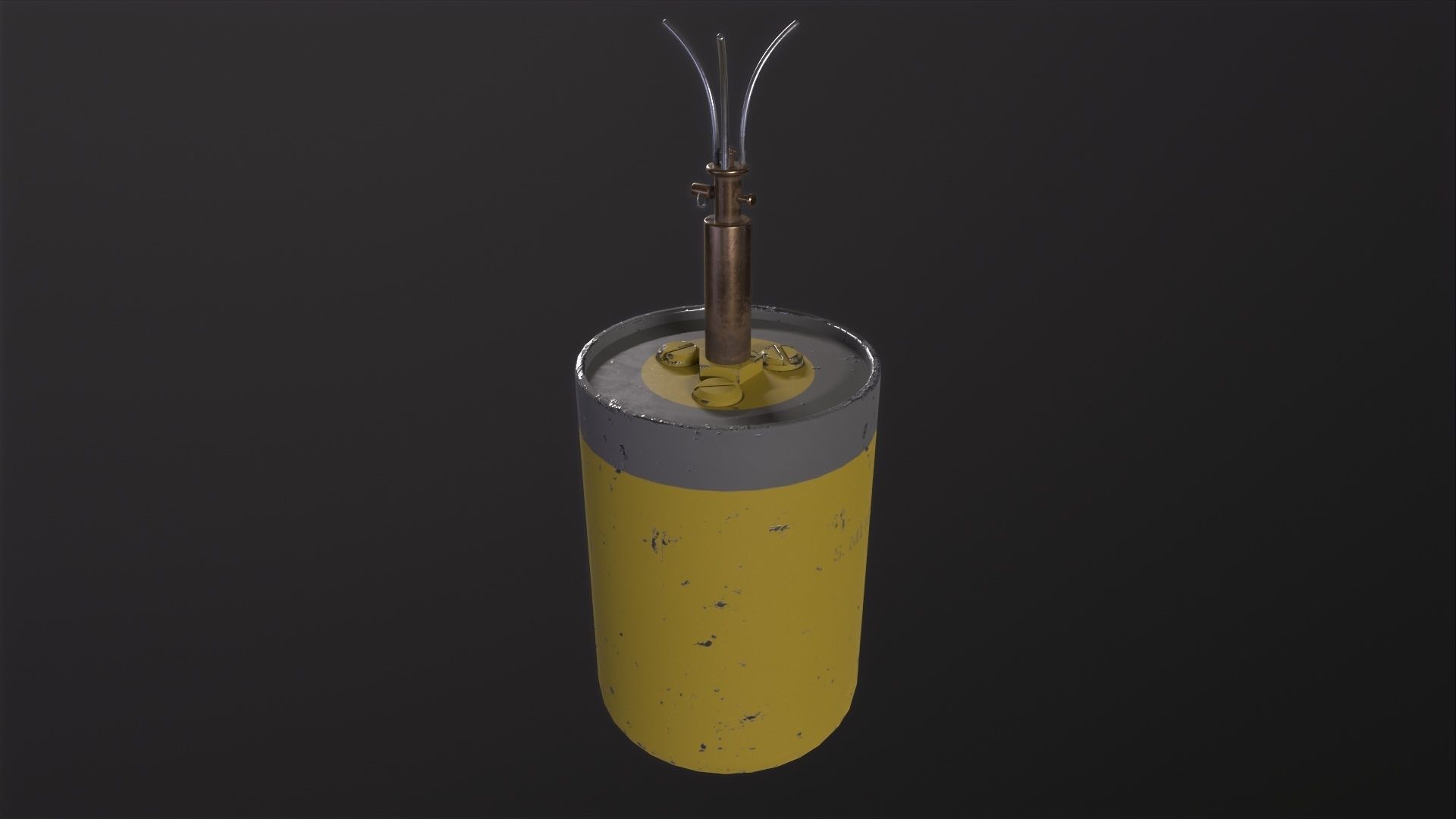 Sprengen Mine 3D Model Low-poly 3D model_3
