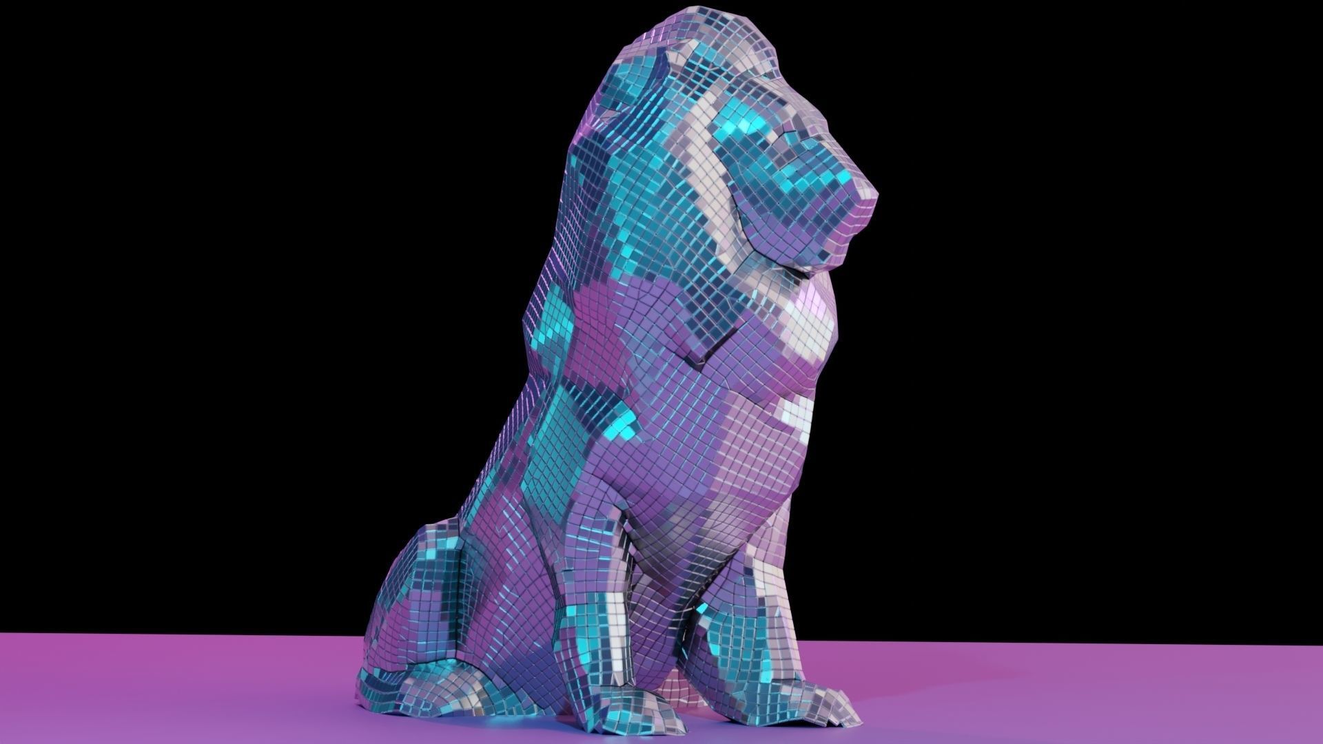 4 Disco animals figure  3D model_13