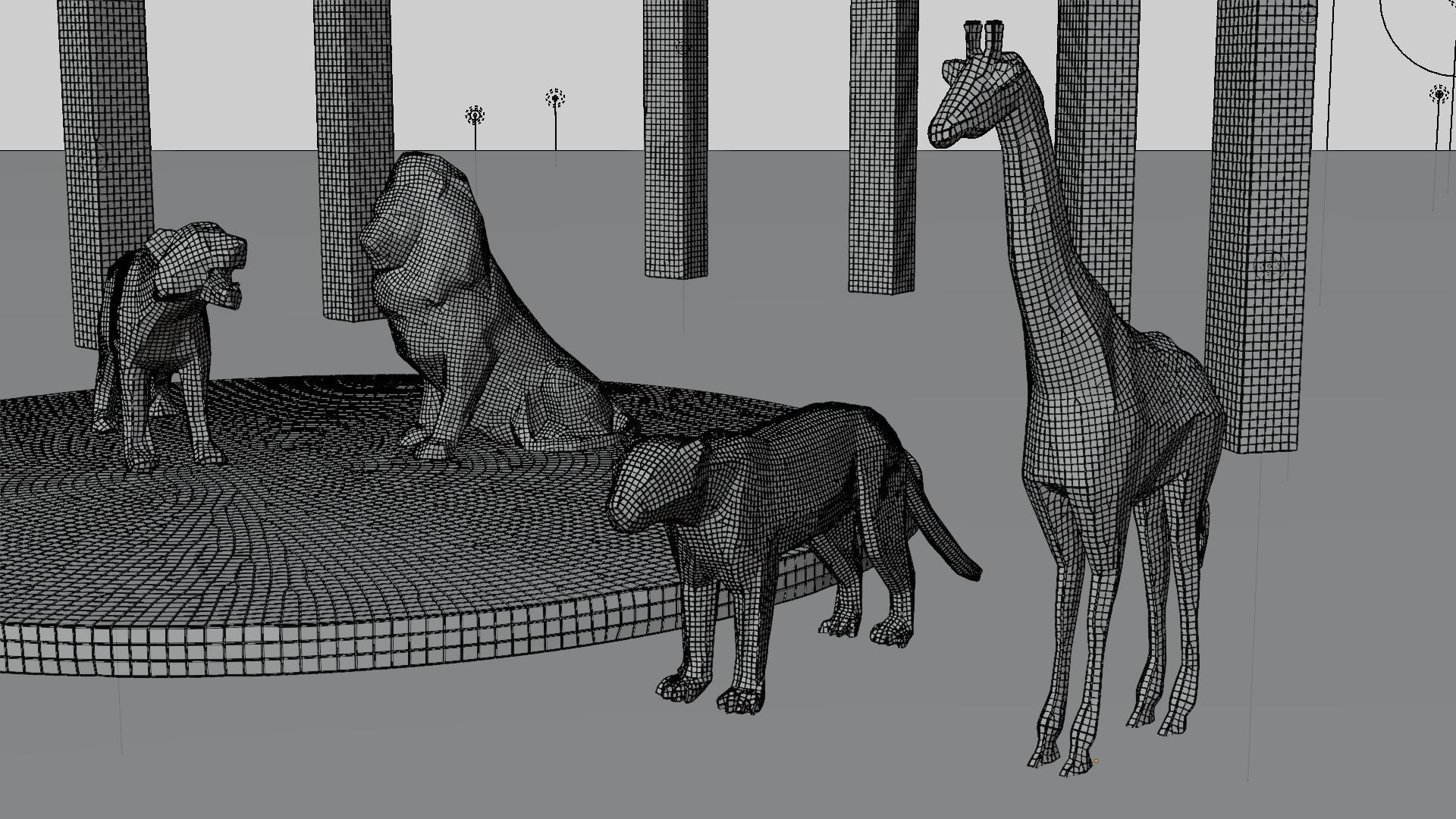 4 Disco animals figure  3D model_7