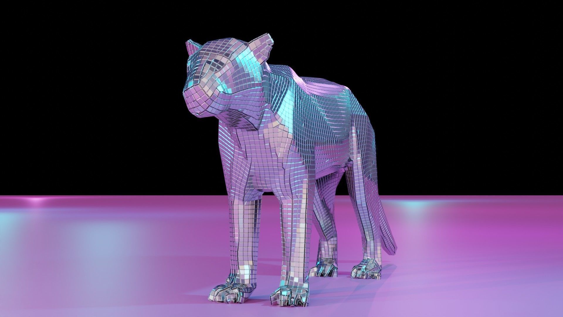 4 Disco animals figure  3D model_8