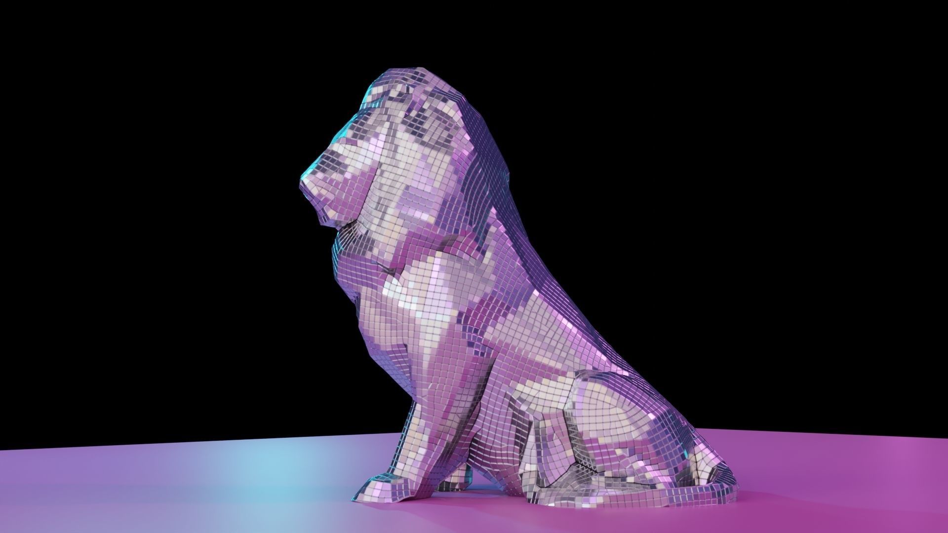 4 Disco animals figure  3D model_12