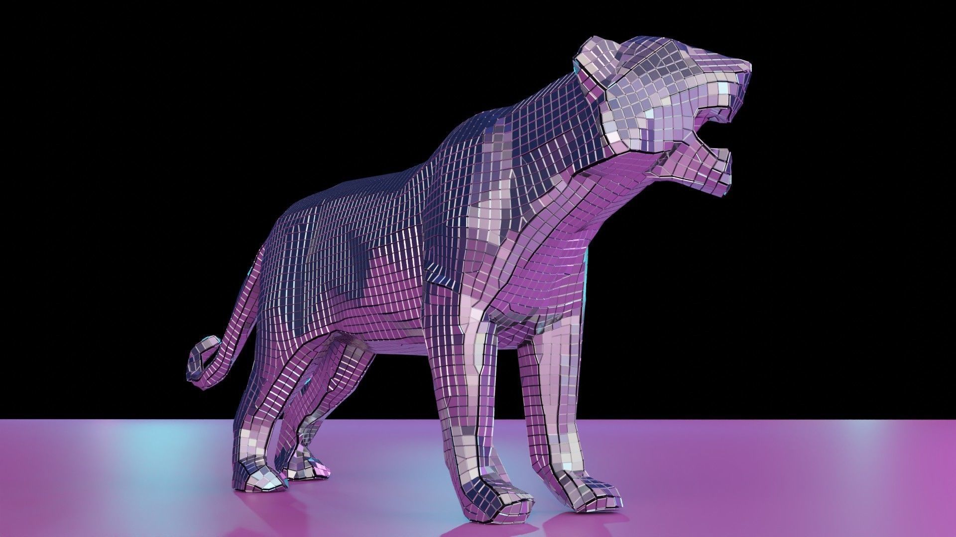 4 Disco animals figure  3D model_11