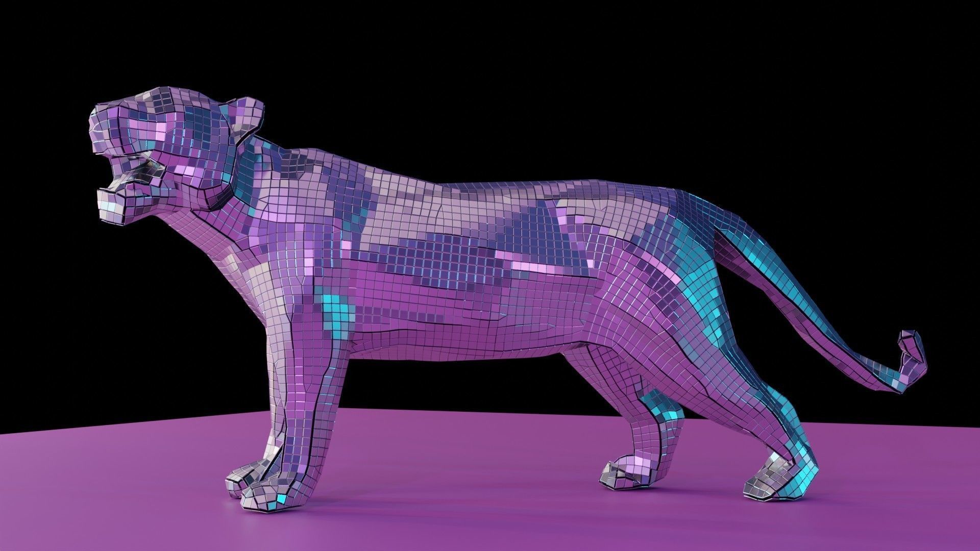 4 Disco animals figure  3D model_10