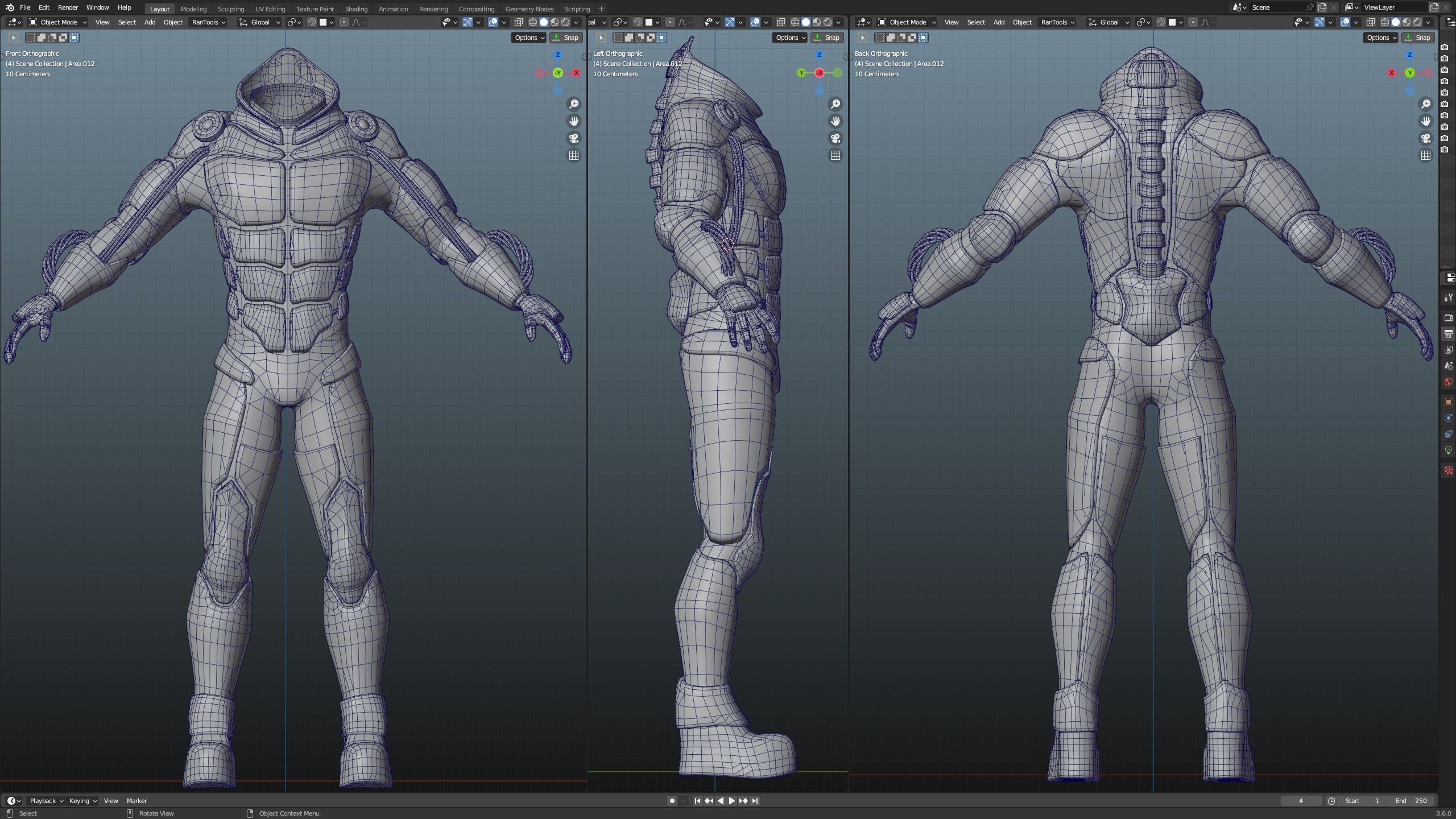  Sci Fi Body Armor Low-poly 3D model_5