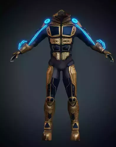  Sci Fi Body Armor Low-poly 3D model