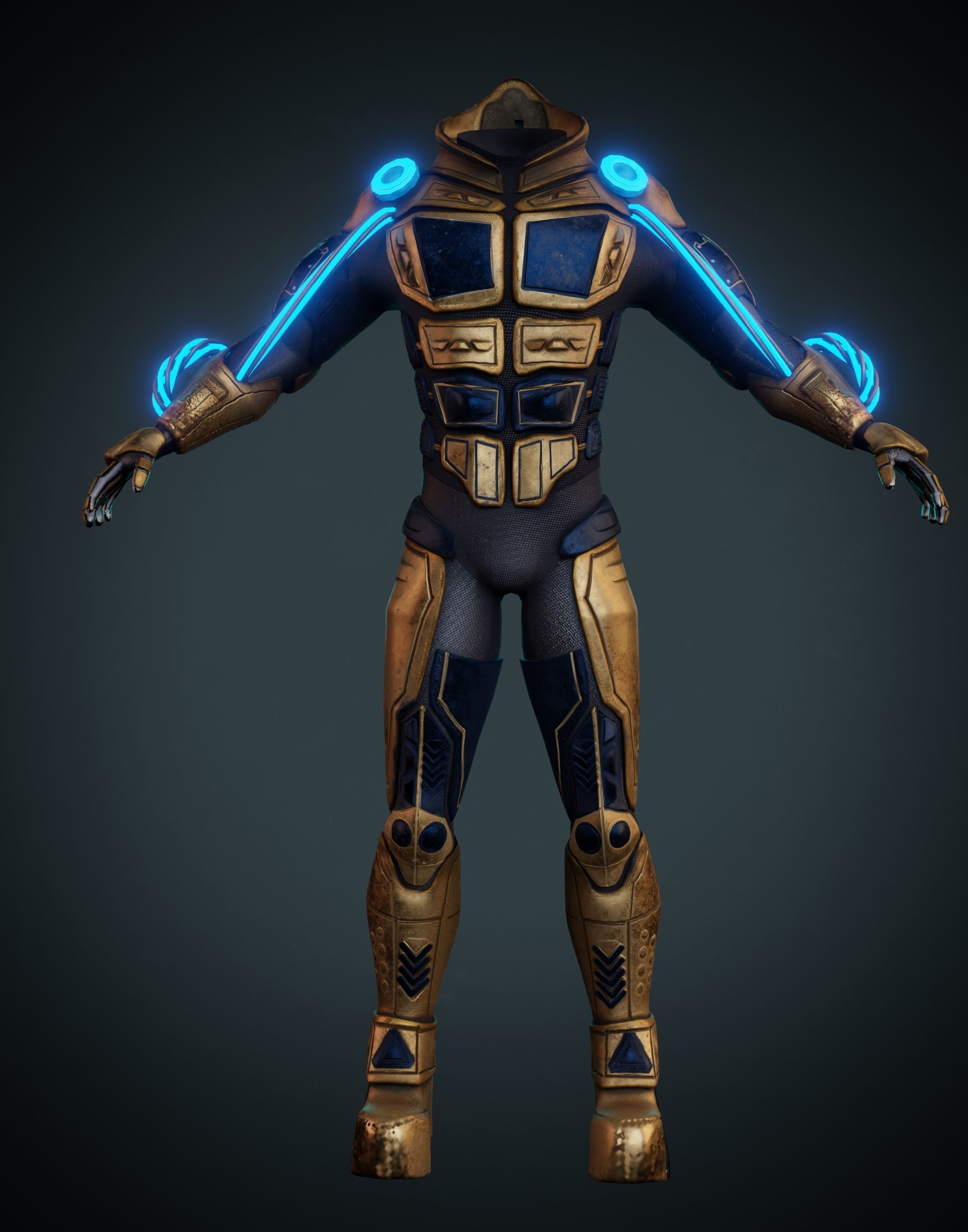 3D model Sci Fi Body Armor VR / AR / lowpoly CGTrader