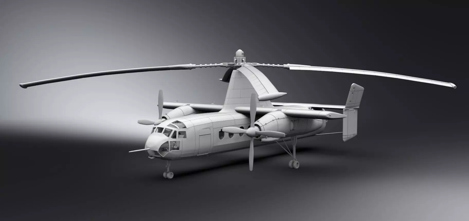 Fairey Rotodyne Scale model 3D print model_0