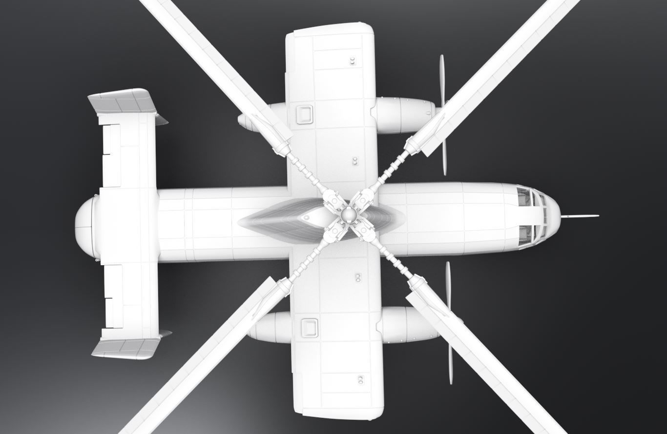 Fairey Rotodyne Scale model 3D print model_3