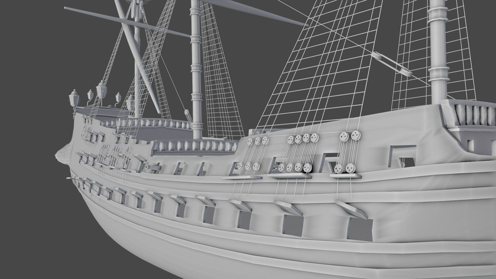 Pirate ship 3D model_10