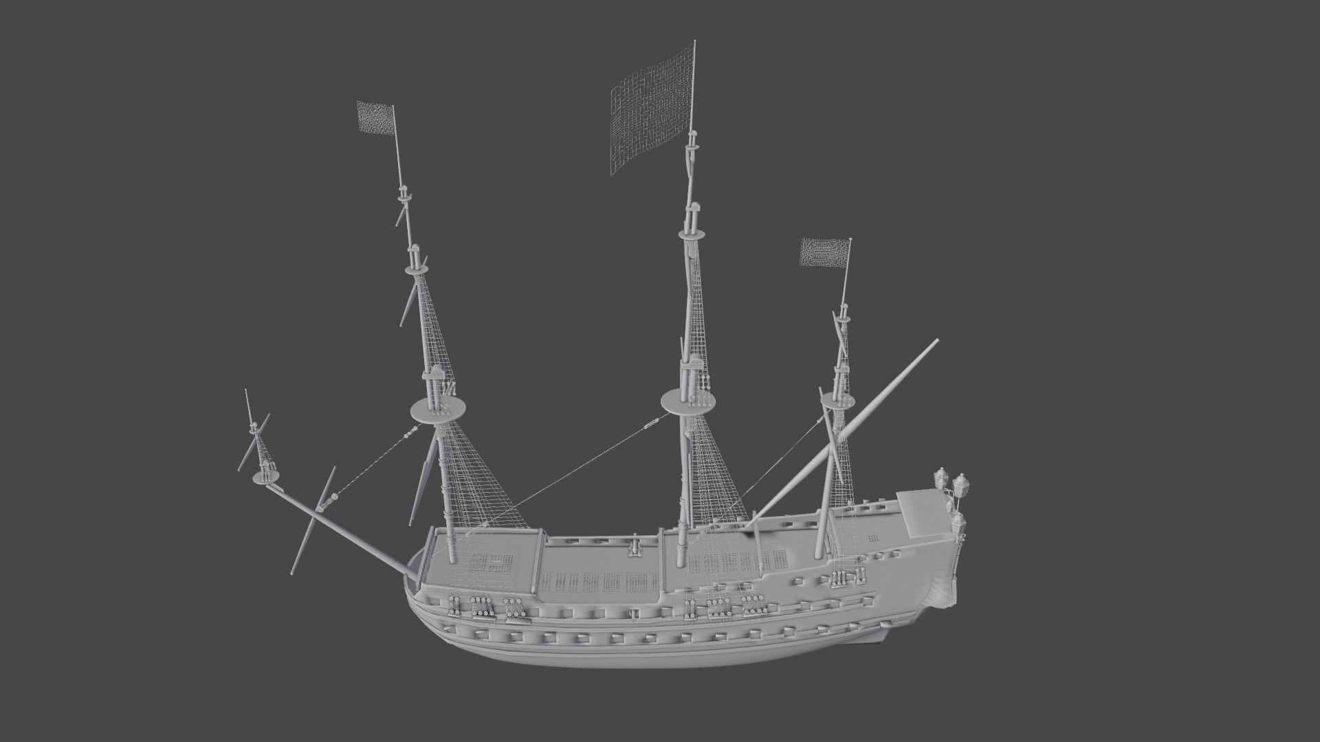 Pirate ship 3D model_16
