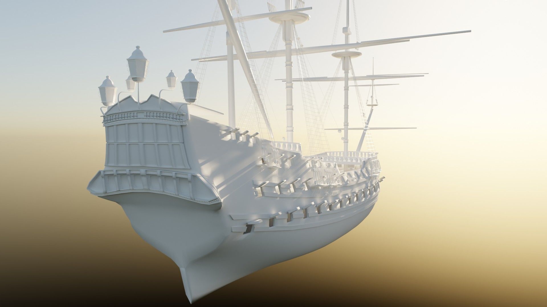 Pirate ship 3D model_12