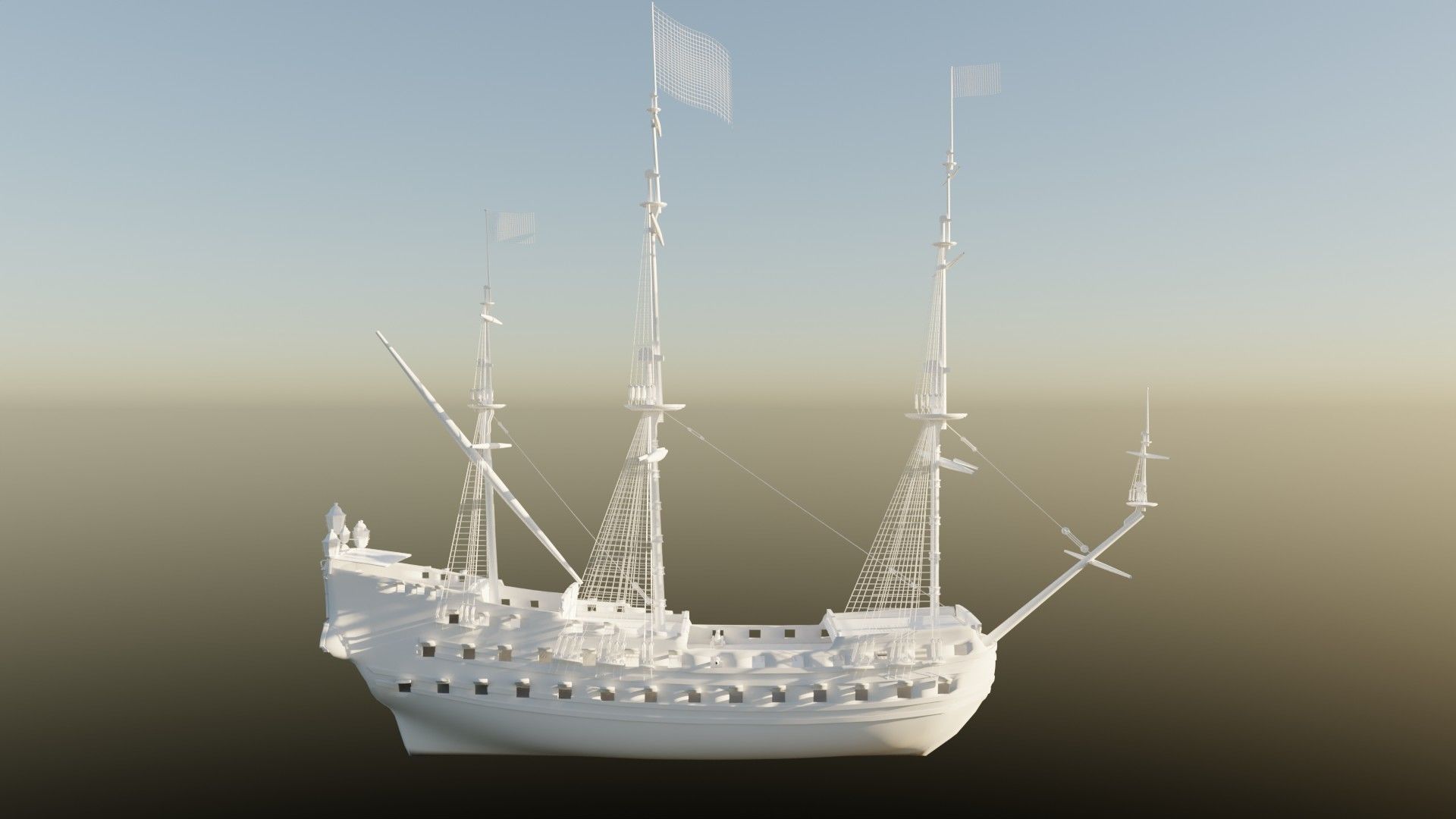 Pirate ship 3D model_8