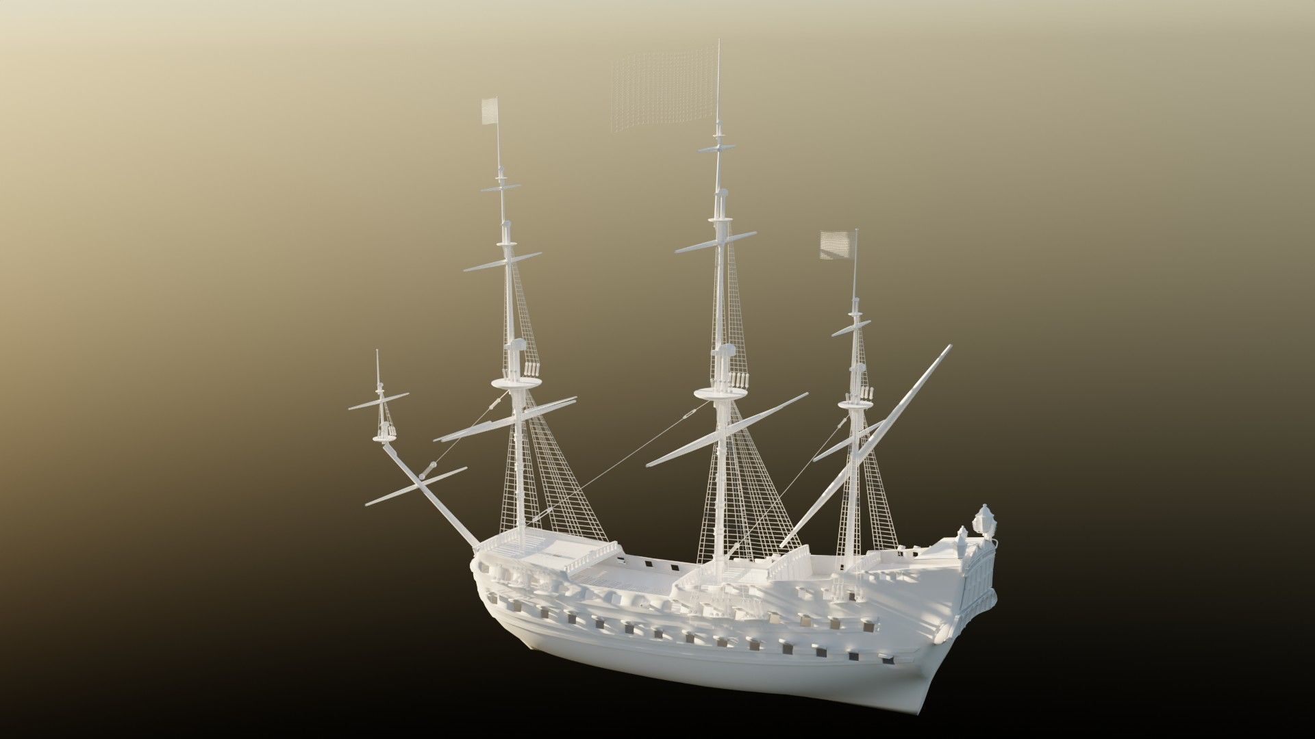 Pirate ship 3D model_4