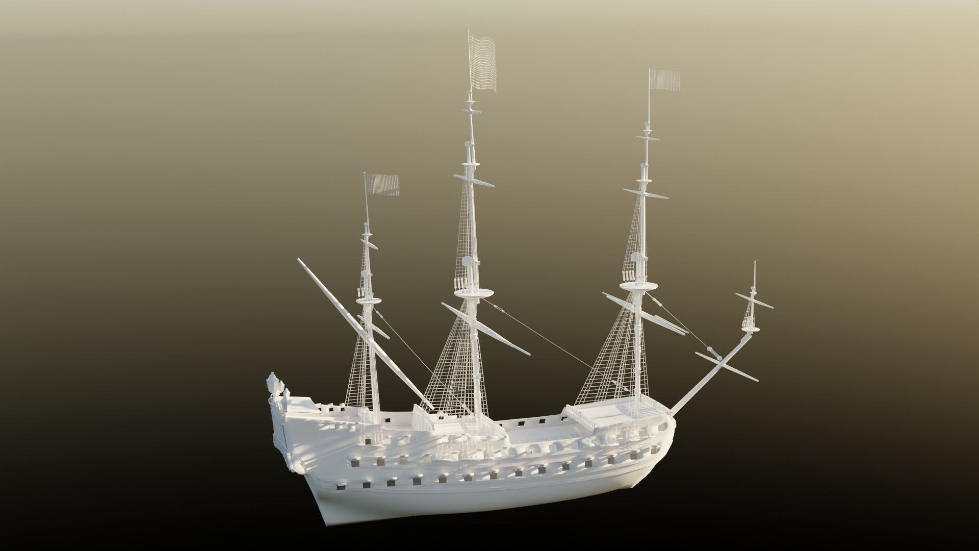 Pirate ship 3D model_3
