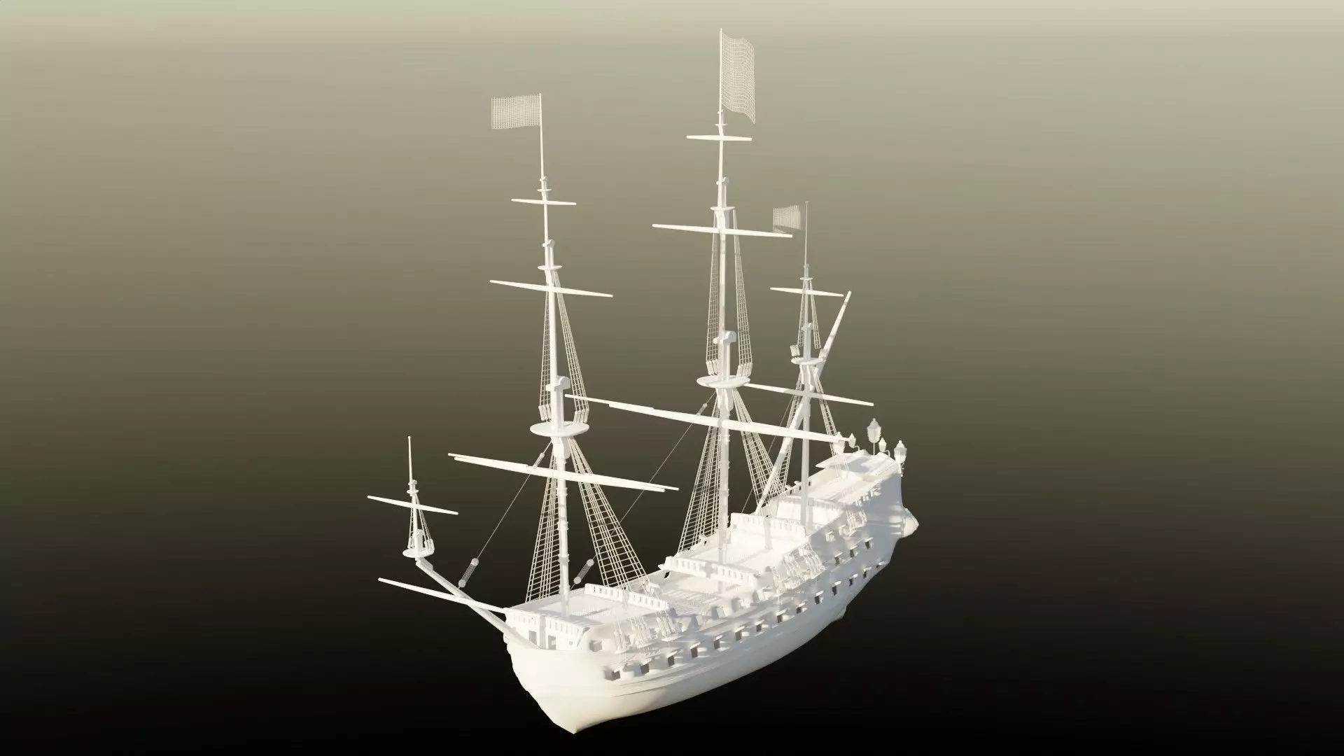 Pirate ship 3D model_0