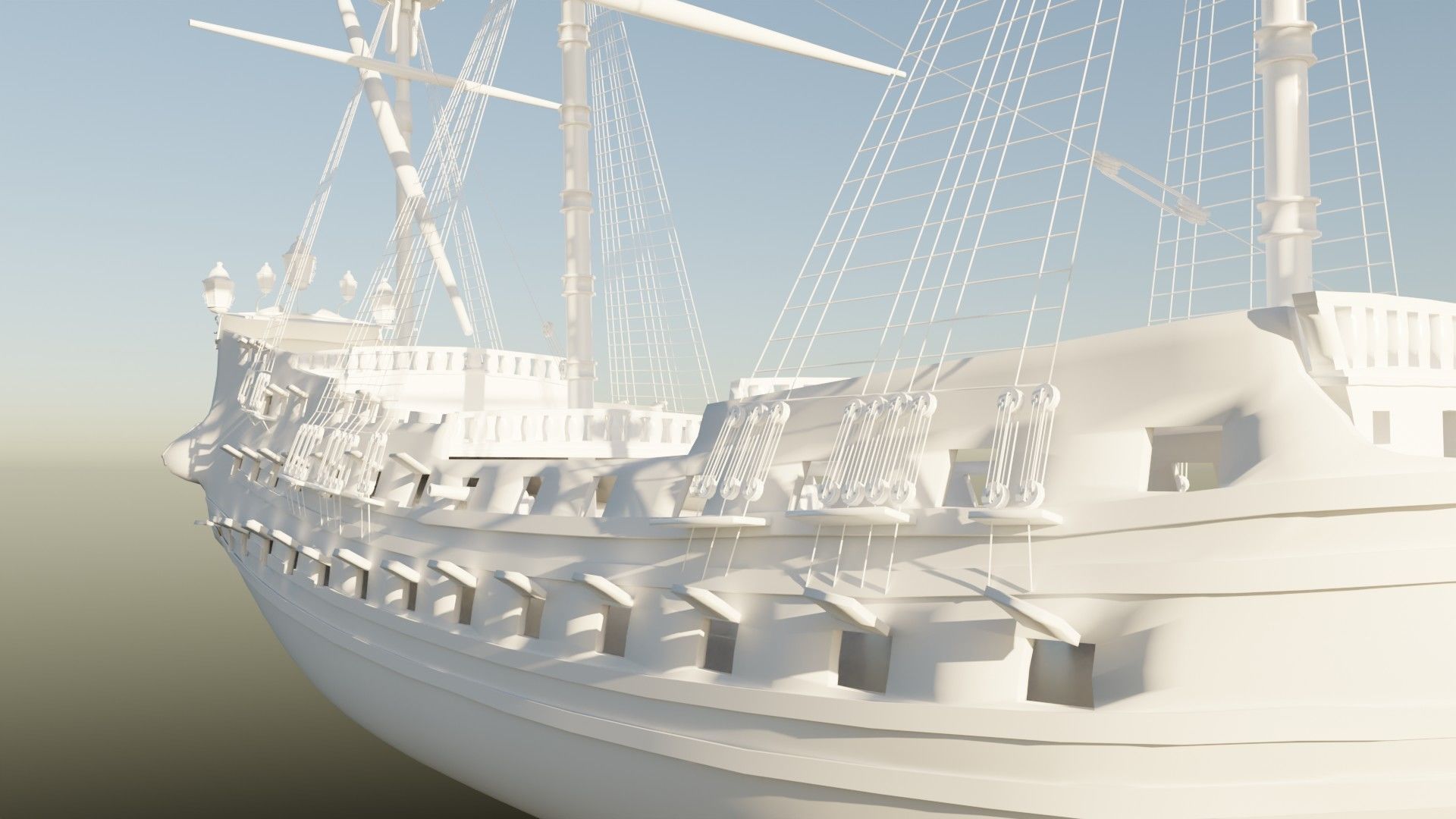 Pirate ship 3D model_11