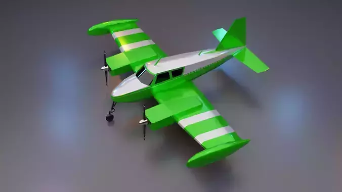 Private Plane - Low Poly Low-poly 3D model