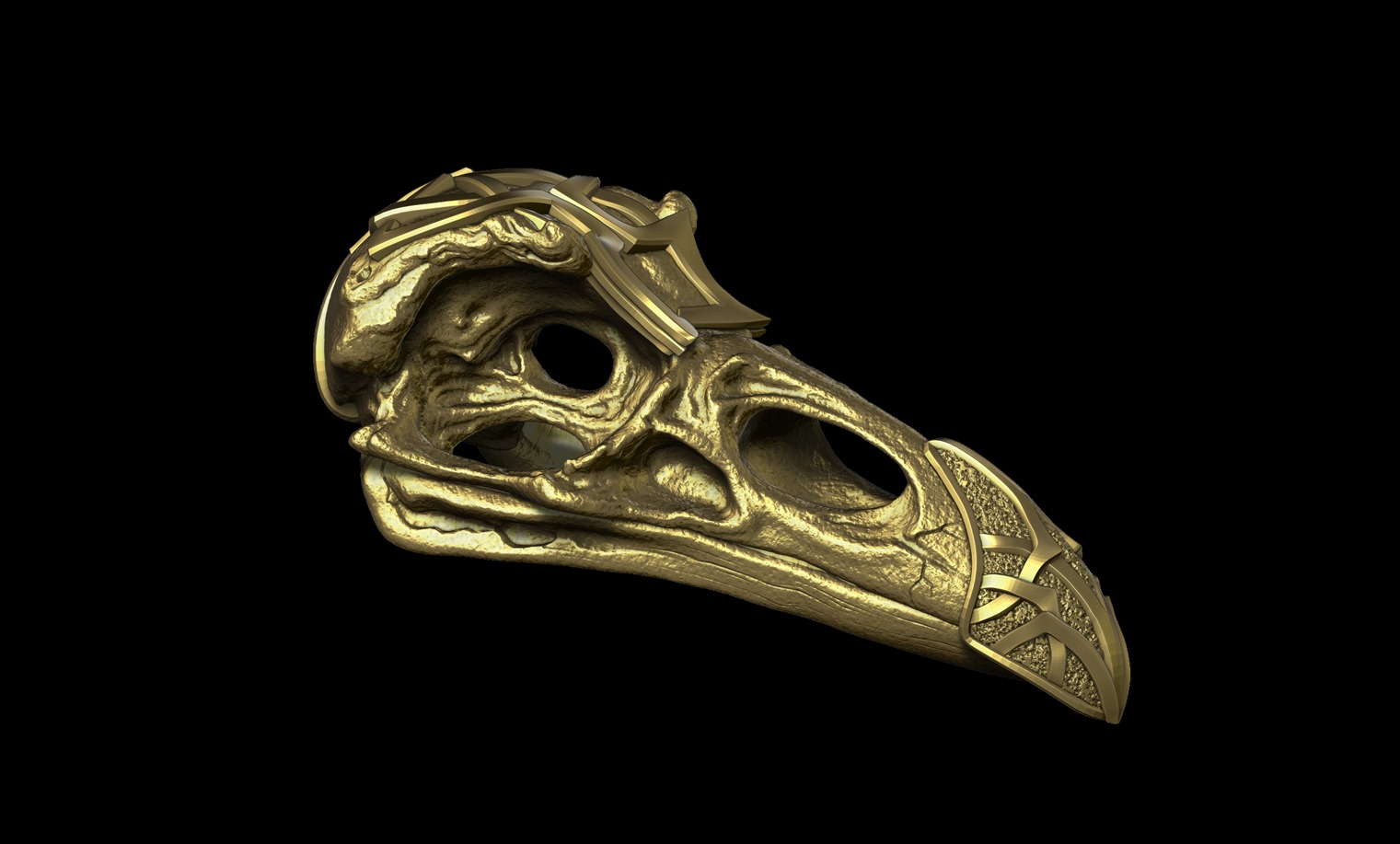 Stylized Raven Skull  3D print model_14