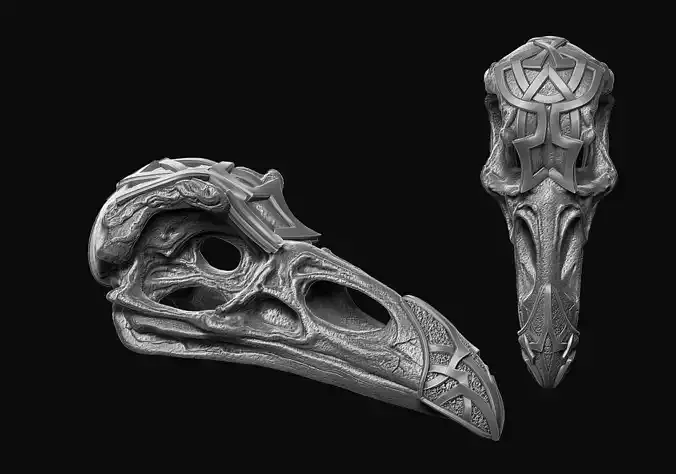 Stylized Raven Skull 