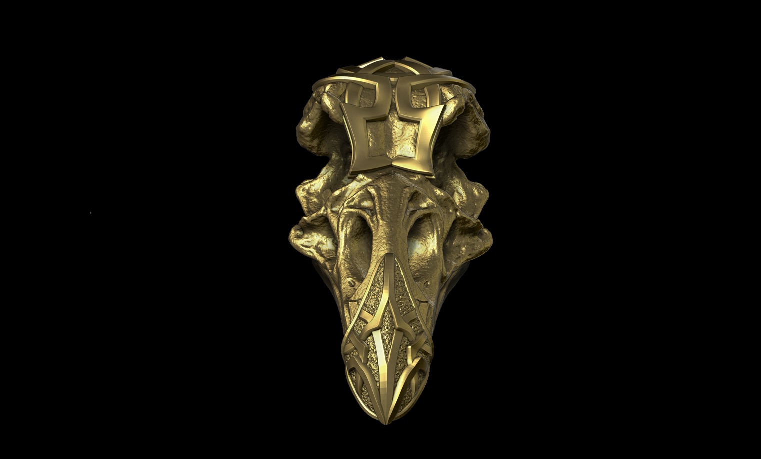 Stylized Raven Skull  3D print model_15