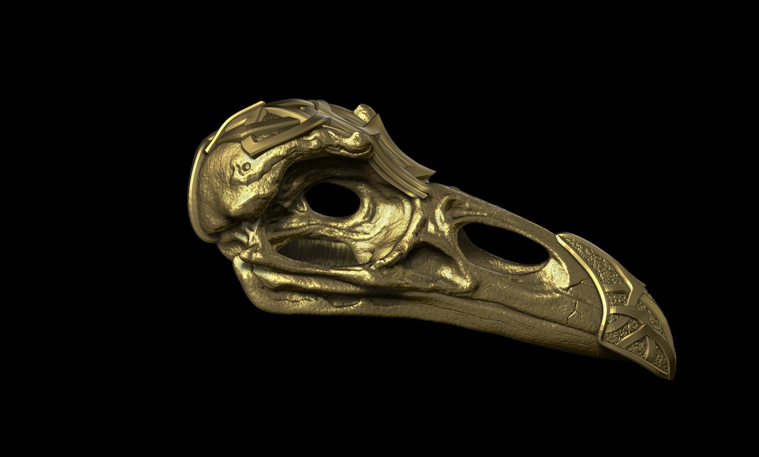 Stylized Raven Skull  3D print model_16