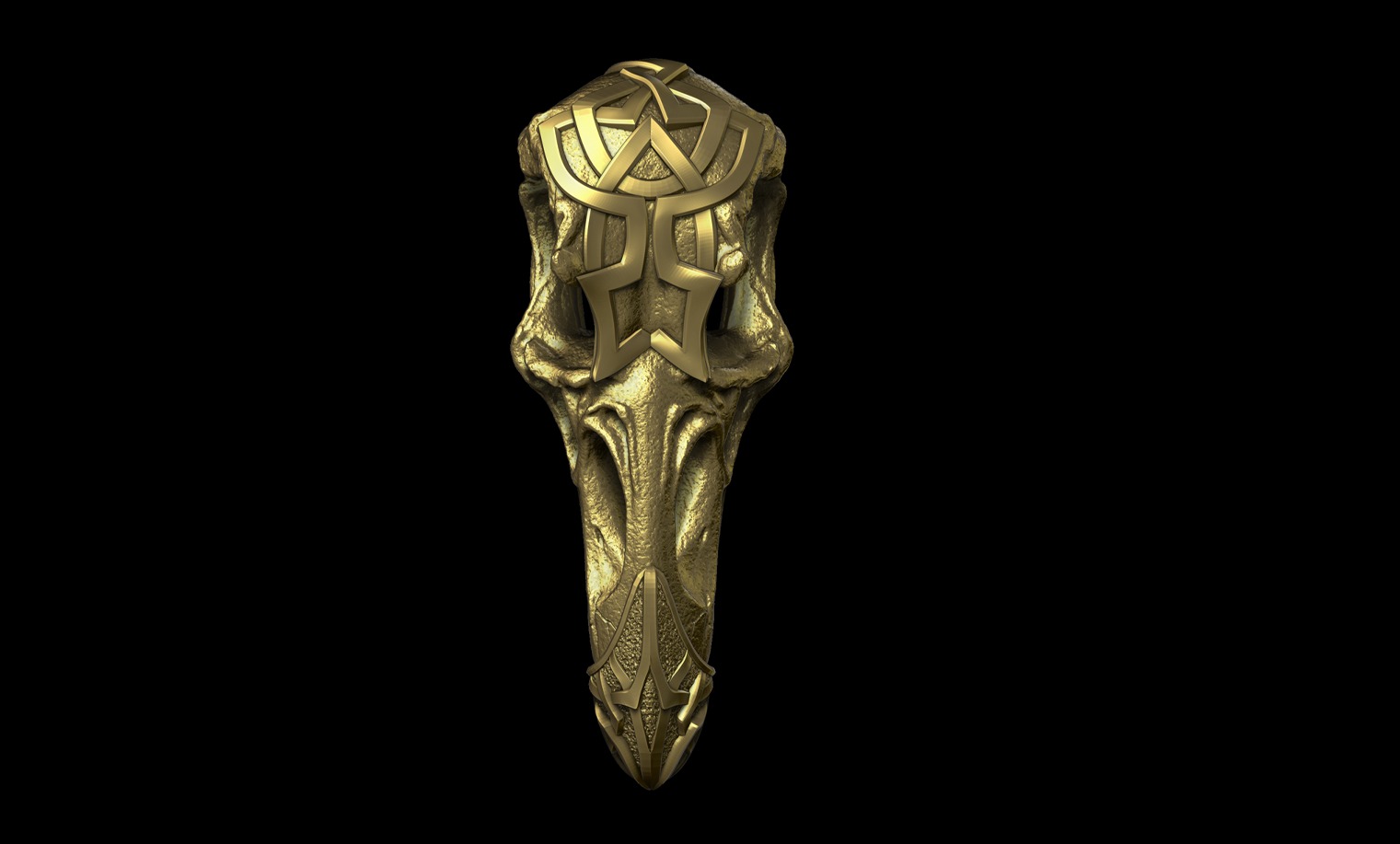 Stylized Raven Skull  3D print model_12