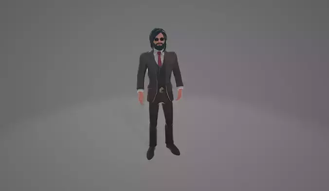 KGF Actor Yash Low Poly Model