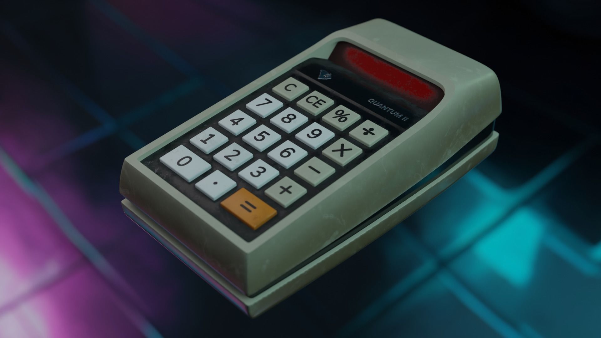 Vintage Calculator 3D model_6