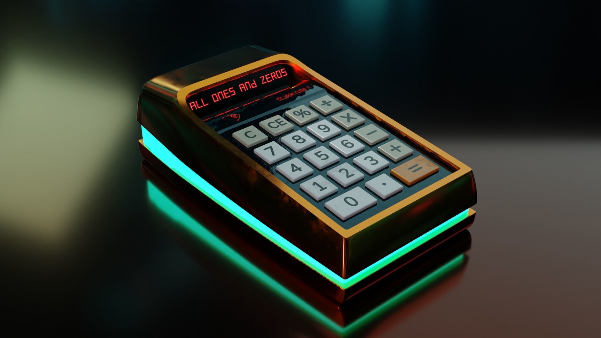 Vintage Calculator 3D model_2