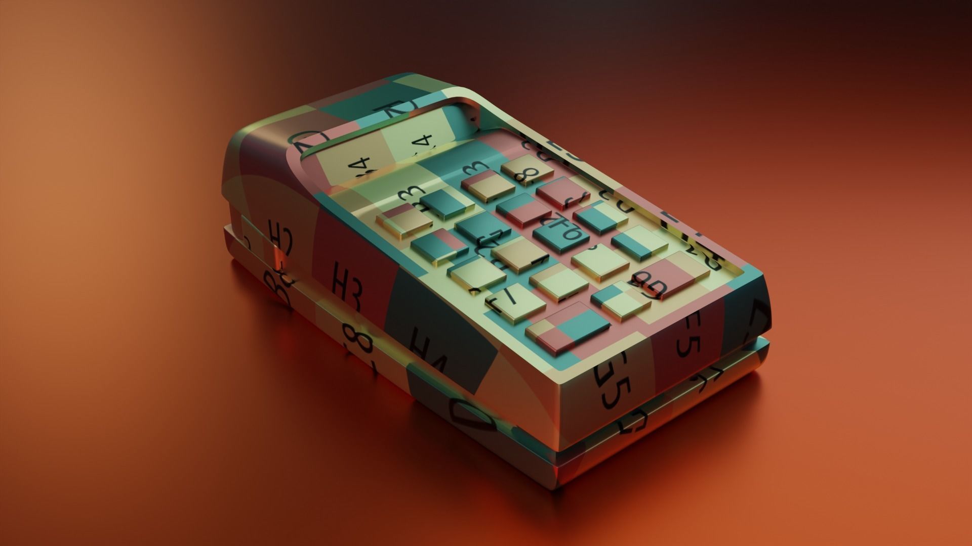 Vintage Calculator 3D model_3