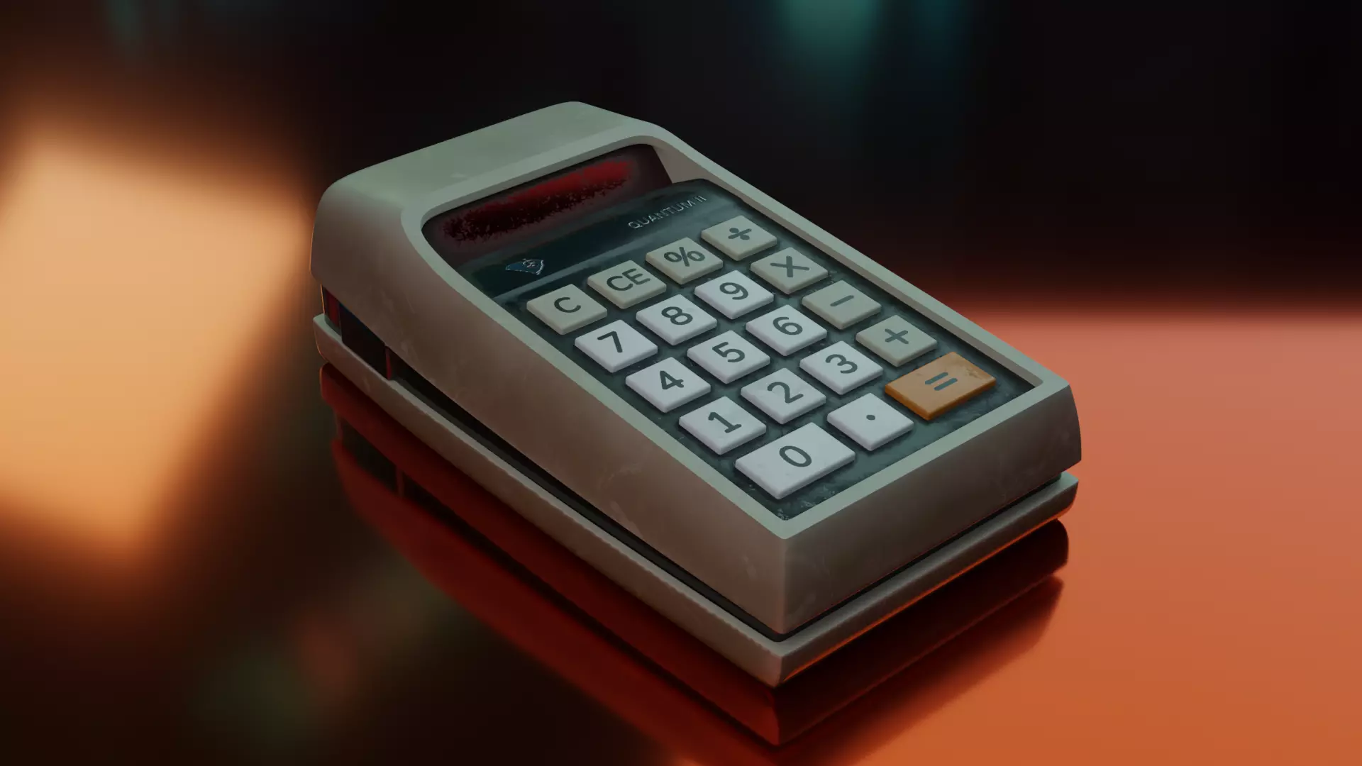 Vintage Calculator 3D model_0