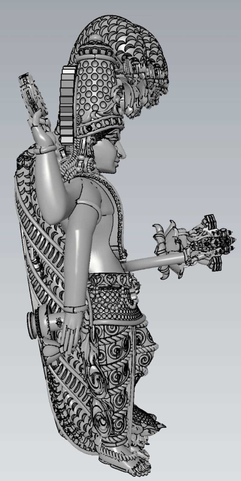 Lord Vishnu 3D-Print model 3D print model_2