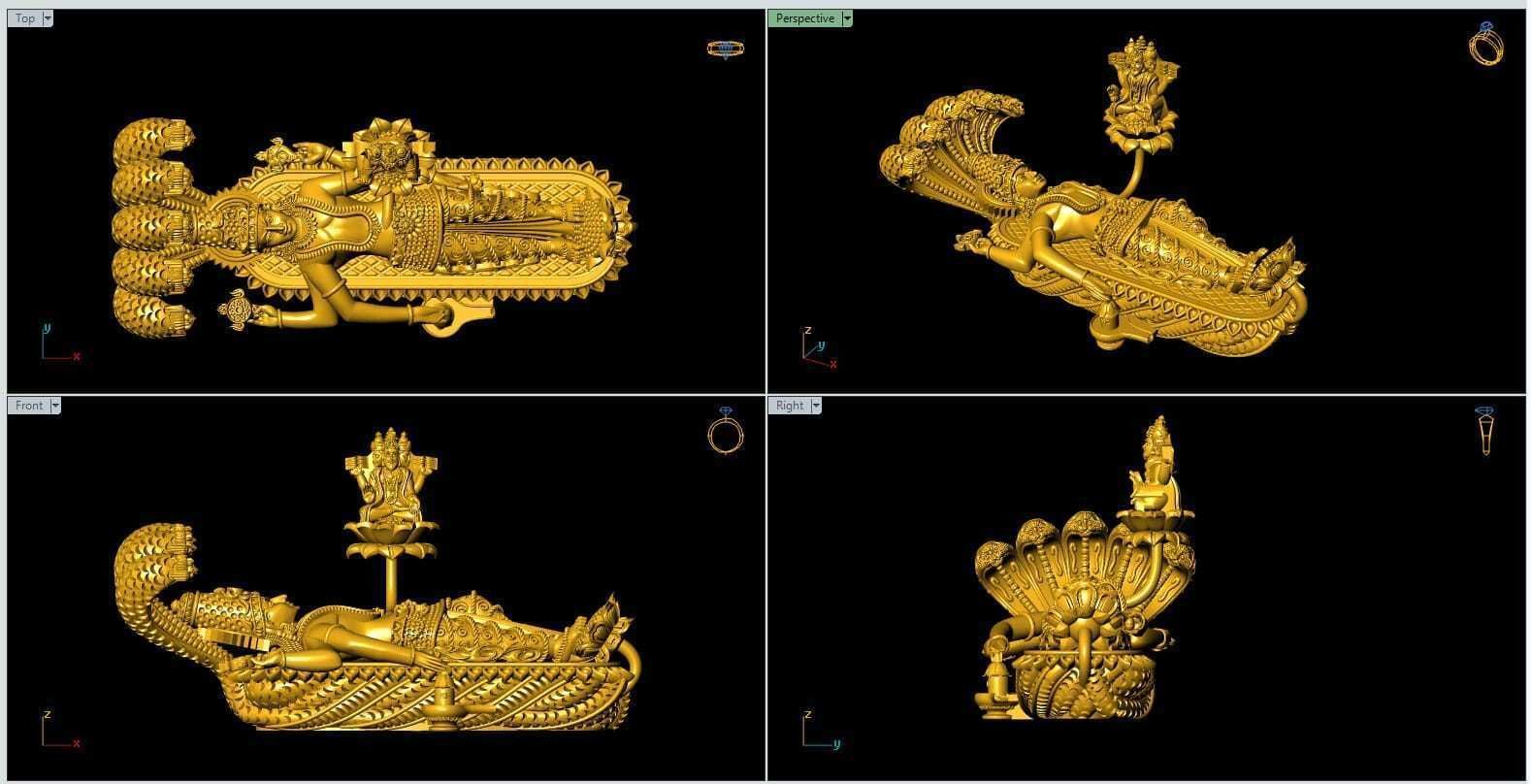 Lord Vishnu 3D-Print model 3D print model_4