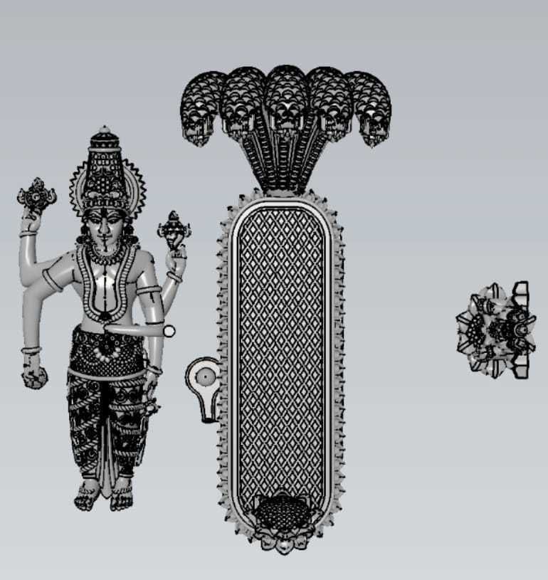 Lord Vishnu 3D-Print model 3D print model_3