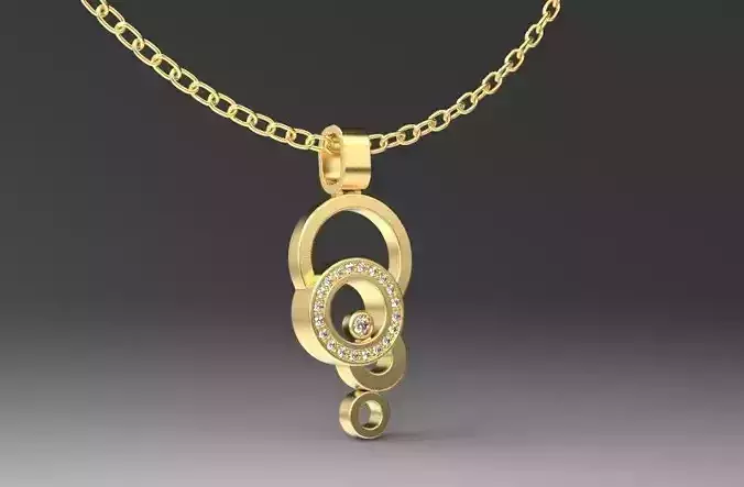 Pendant like Chopard Happy Bubbles 3D print model