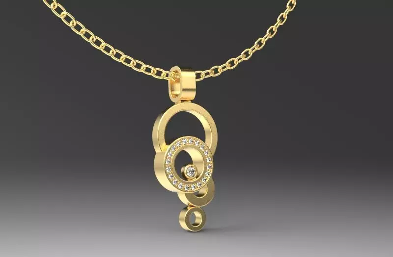 Pendant like Chopard Happy Bubbles 3D print model 3D print model_0