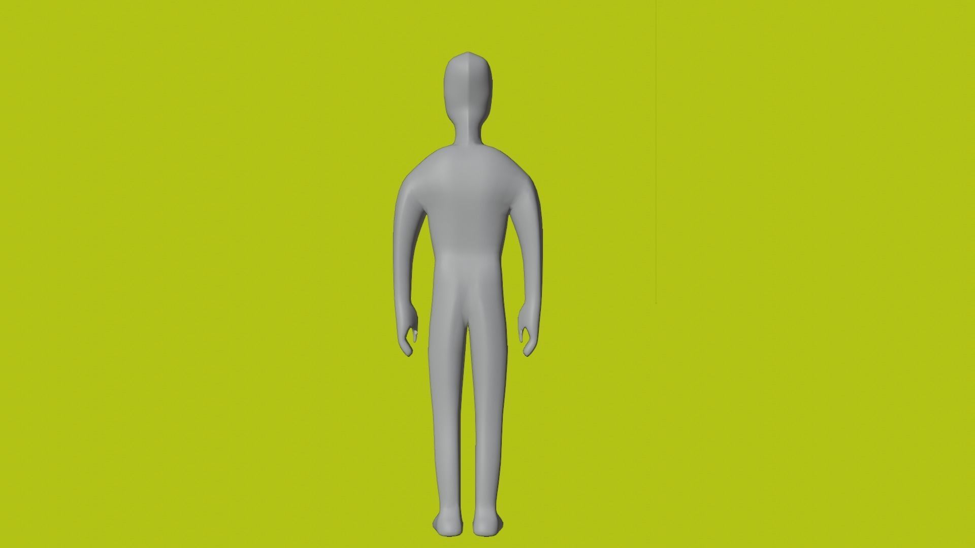 LowPoly Base Mesh-MALE Low-poly 3D model_4