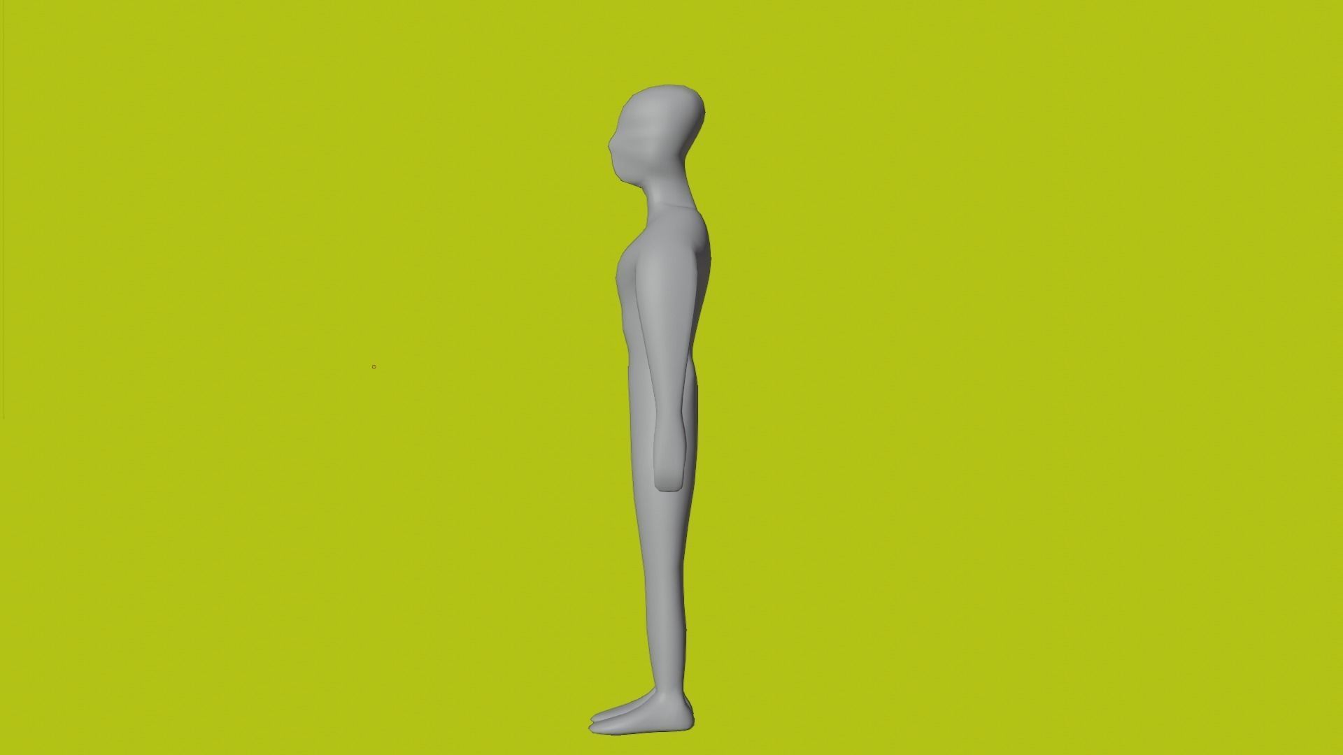 LowPoly Base Mesh-MALE Low-poly 3D model_7